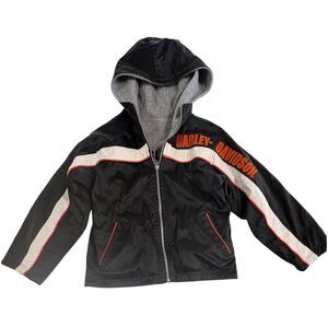 Children’s Harley-Davidson HD Reversible Hooded Zip Front Jacket Fleece Size 7